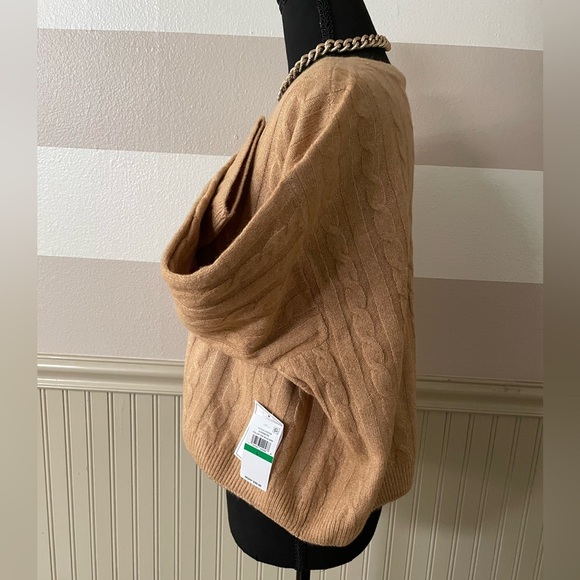 NWT 1.STATE Cable Knit Sweater Camel Tan Size L $99 Retail - Picture 7 of 13